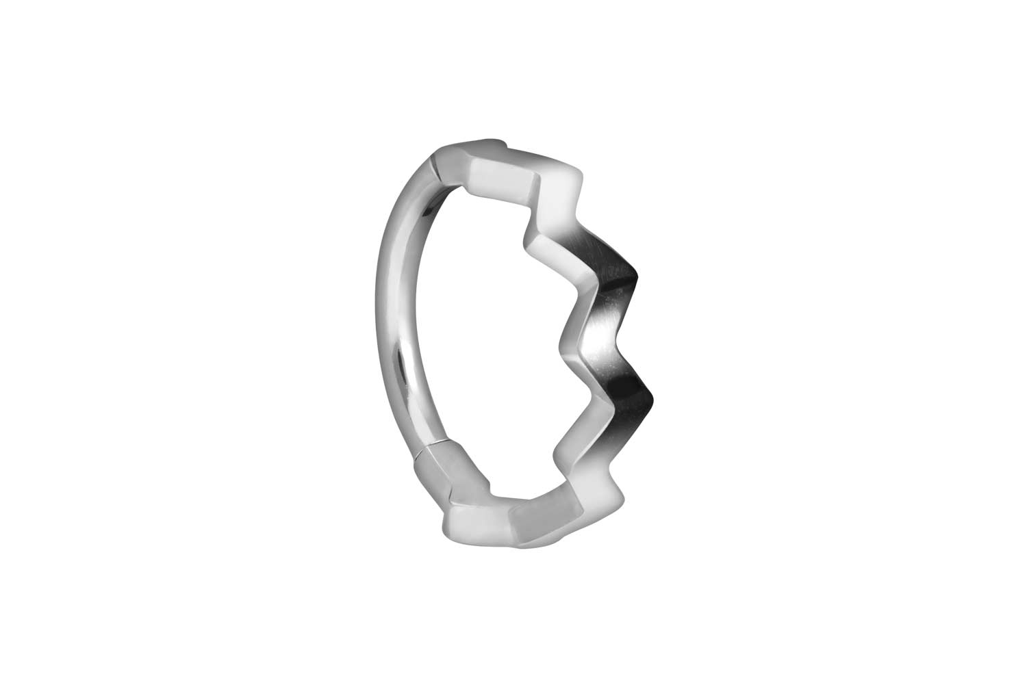 Titan Segmentring Clicker Piercing GEZACKTES DESIGN